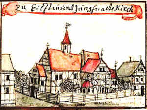 Zu Eilftausent Jungfr. alte Kirch - Dawny widok kościoła 11 tys. Dziewic